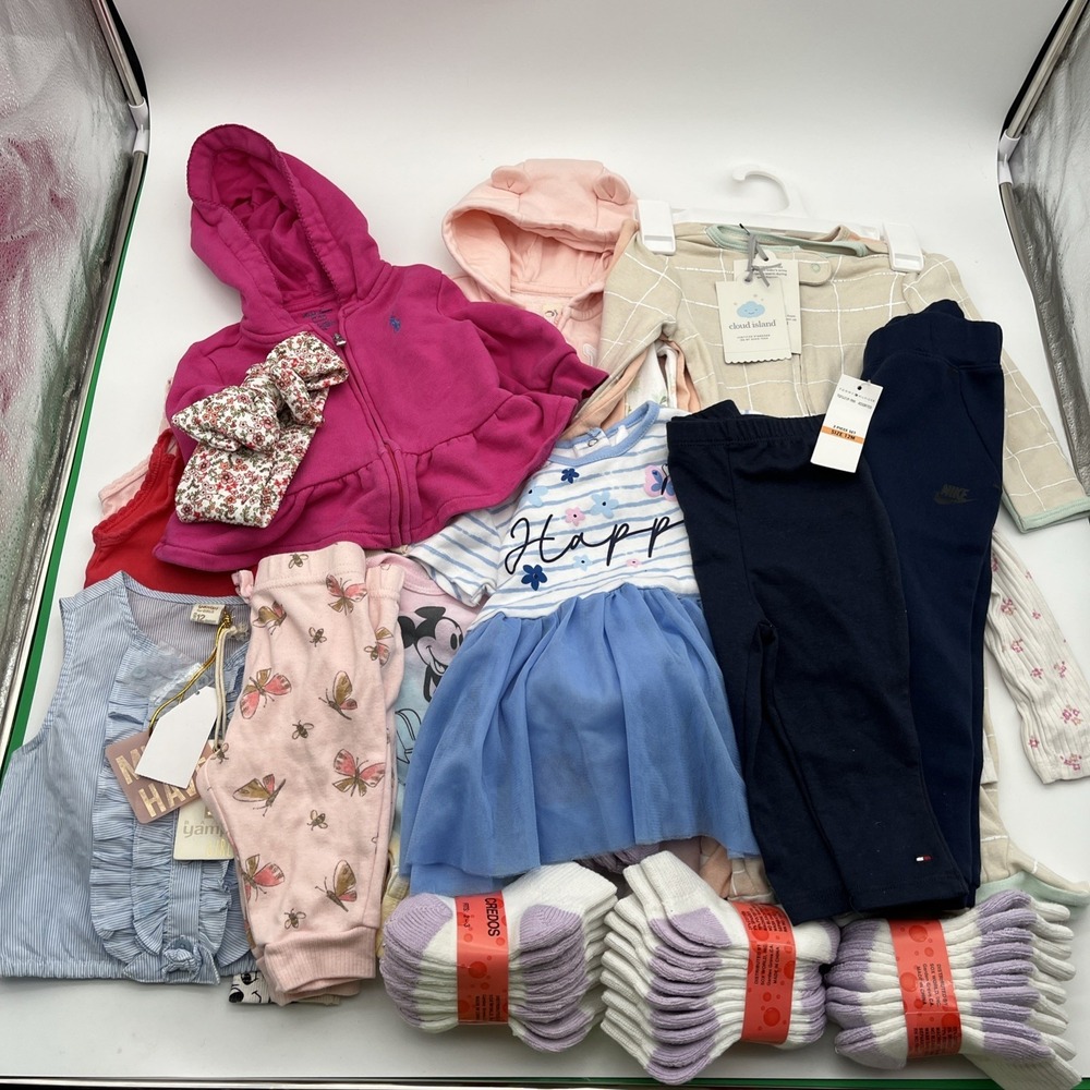 Baby Girl Clothes Lot‎ 0–12M Nike, Disney, GAP, Ralph Lauren – NWT & EUC